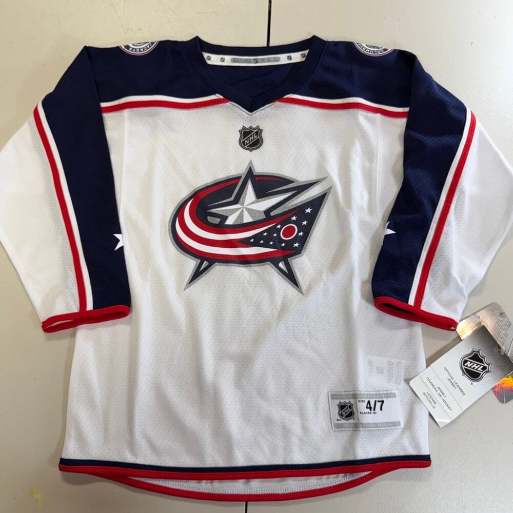 Columbus Blue Jackets NHL Youth Team Jersey 4/7 NWT